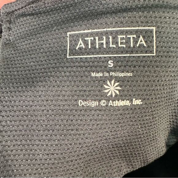 Athleta Quick Step Capri Athletic Leggings Black and Pink  819214 - Picture 4 of 11